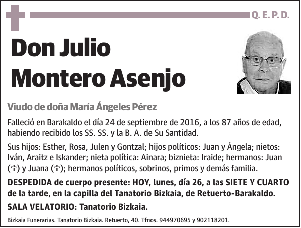 Julio Montero Asenjo