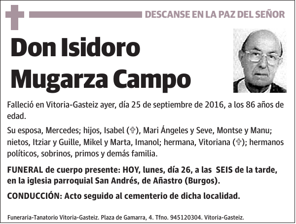 Isidoro Mugarza Campo