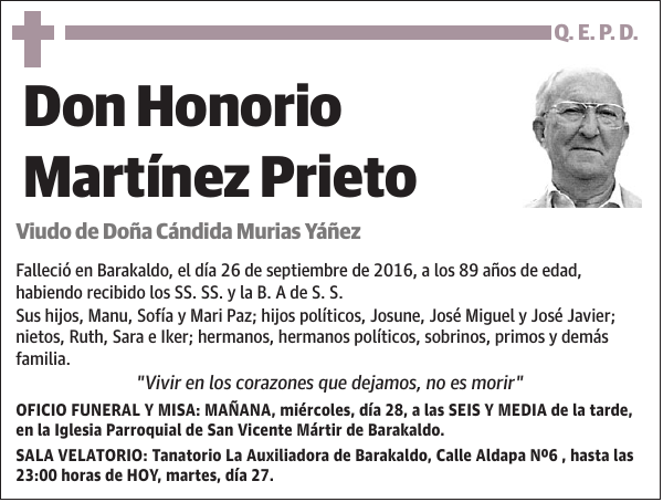 Honorio Martínez Prieto