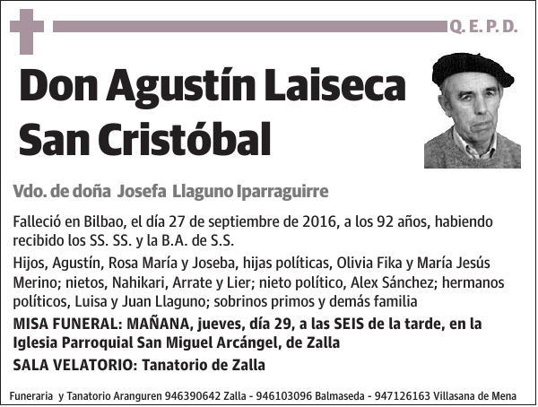 Agustín Laiseca San Cristóbal