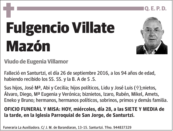 Fulgencio Villate Mazón