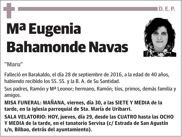 Mª Eugenia Bahamonde Navas