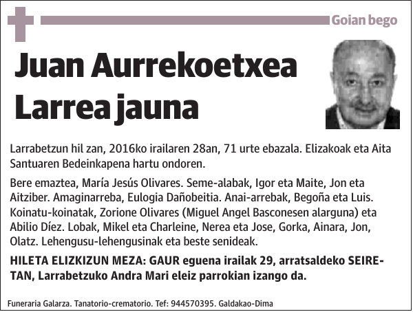 Juan Aurrekoetxea Larrea