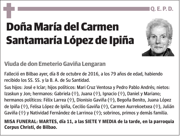 María del Carmen Santamaría López de Ipiña