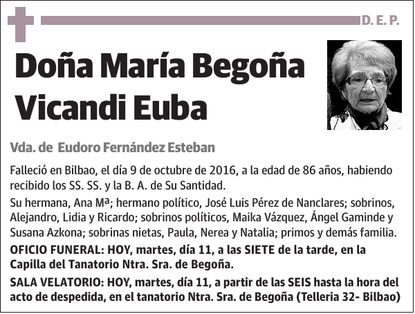 María Begoña Vicandi Euba