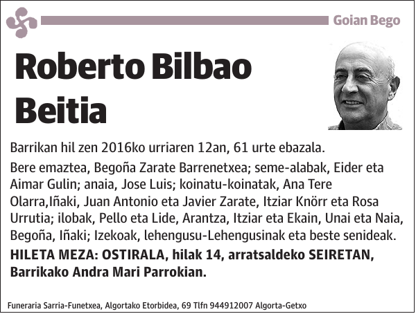 Roberto Bilbao Beitia