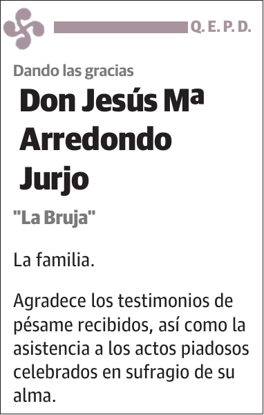 Jesús Mª Arredondo Jurjo