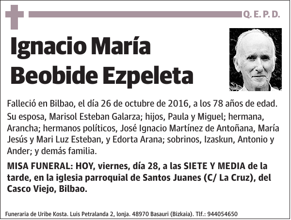 Ignacio María Beobide Ezpeleta