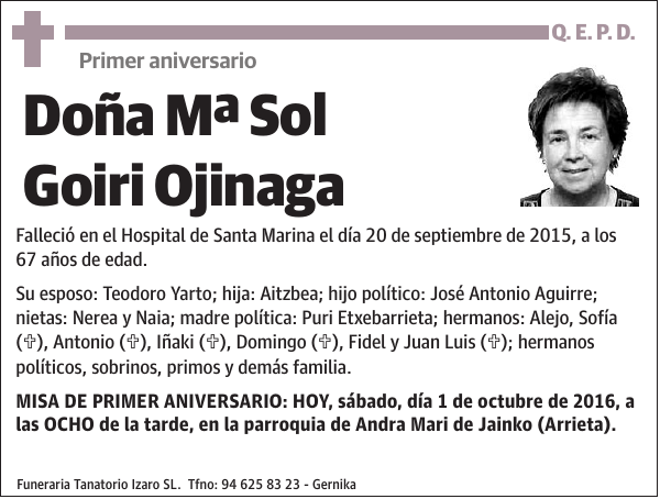 Mª Sol Goiri Ojinaga