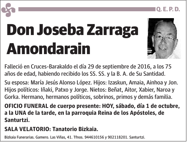 Joseba Zarraga Amondarain