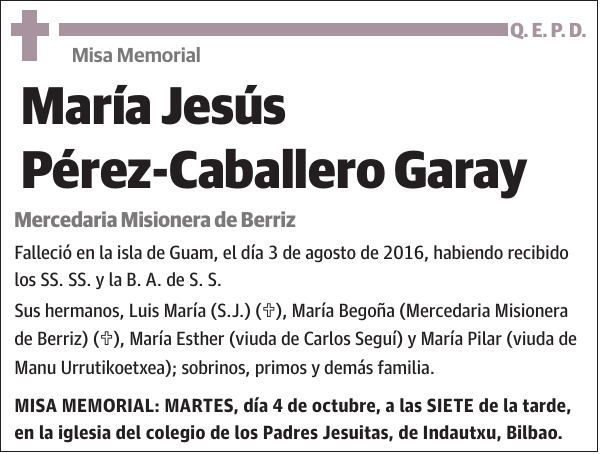 María Jesús Pérez-Caballero Garay