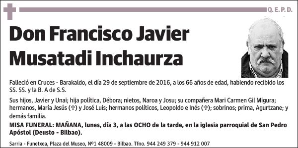 Francisco Javier Musatadi Inchaurza