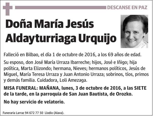 María Jesús Aldayturriaga Urquijo