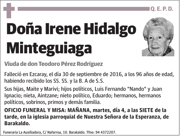 Irene Hidalgo Minteguiaga