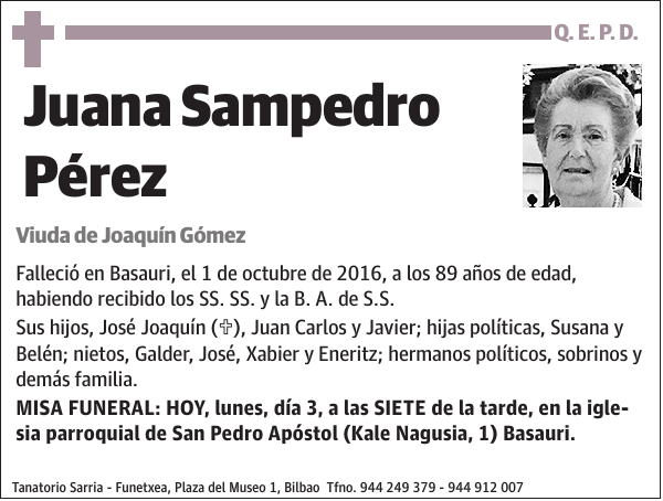 Juana Sampedro Pérez