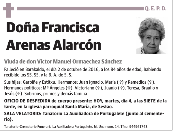 Francisca Arenas Alarcón