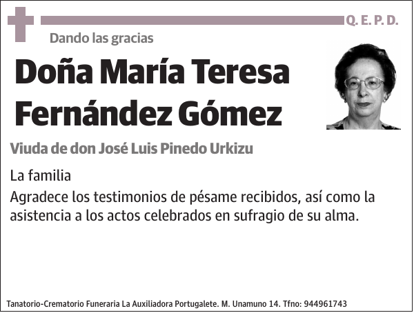 María Teresa Fernández Gómez