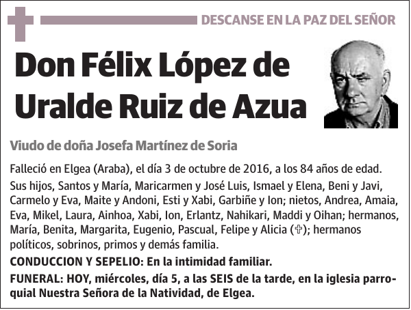 Félix López de Uralde Ruiz de Azua