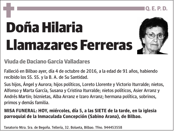 Hilaria Llamazares Ferreras