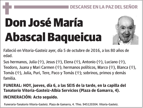 José María Abascal Baqueicua