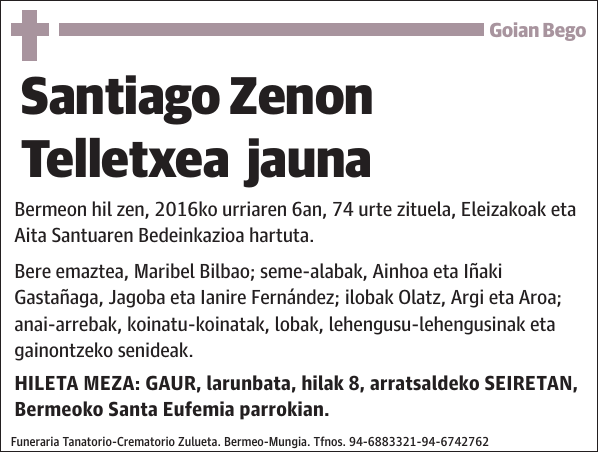 Santiago Zenon Telletxea