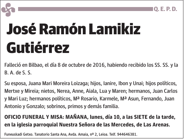 José Ramón Lamikiz Gutiérrez