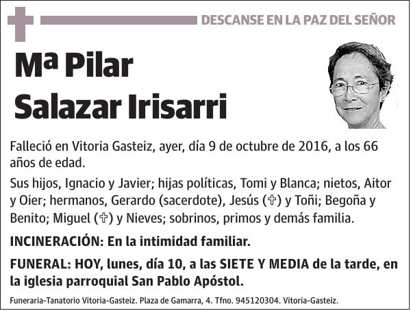 Mª Pilar Salazar Irisarri