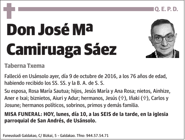 José Mª Camiruaga Sáez