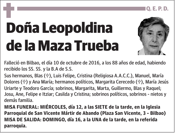 Leopoldina de la Maza Trueba