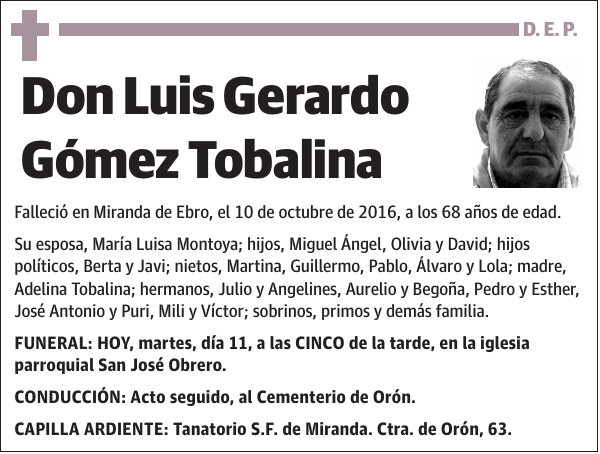 Luis Gerardo Gómez Tobalina