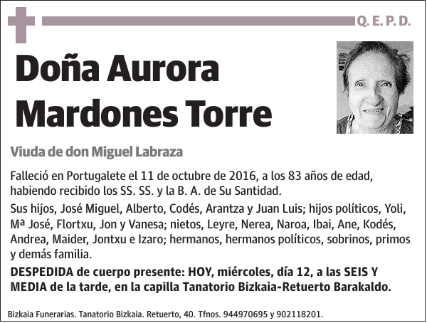 Aurora Mardones Torre