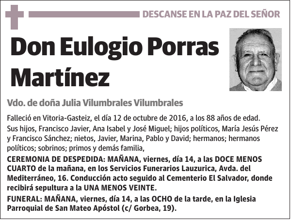 Eulogio Porras Martínez