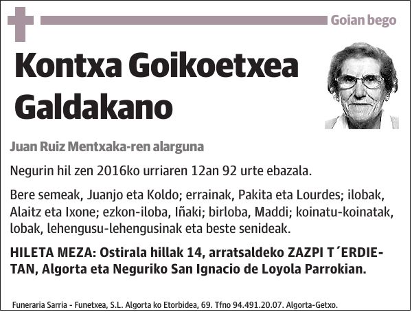 Kontxa Goikoetxea Galdakano