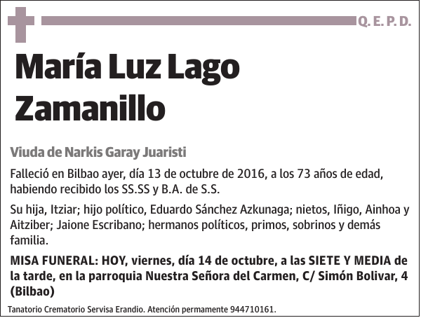 María Luz Lago Zamanillo