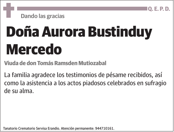 Aurora Bustinduy Mercedo