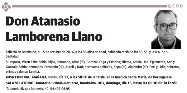 Atanasio Lamborena Llano