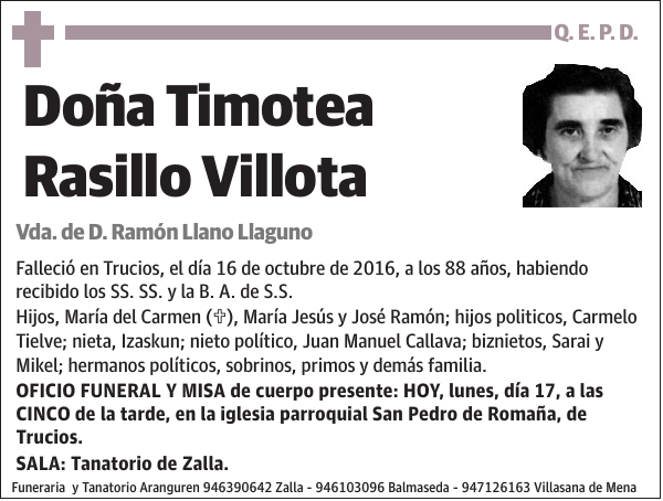 Timotea Rasillo Villota