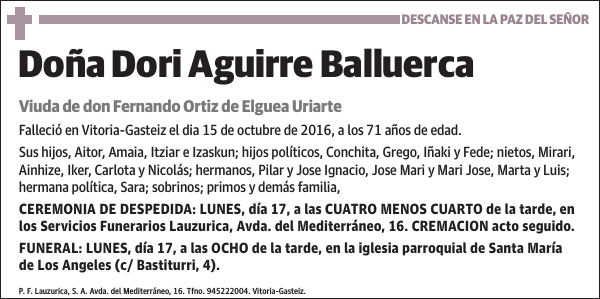 Dori Aguirre Balluerca