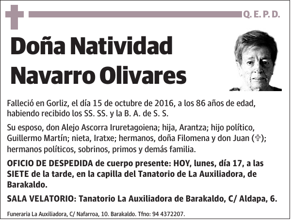 Natividad Navarro Olivares