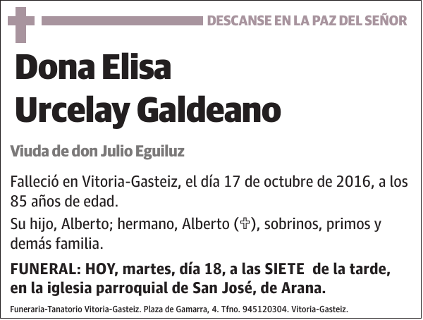 Dona Elisa Urcelay Galdeano