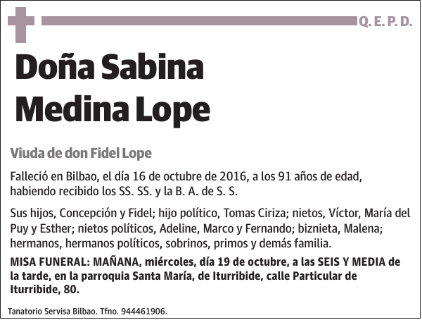 Sabina Medina Lope