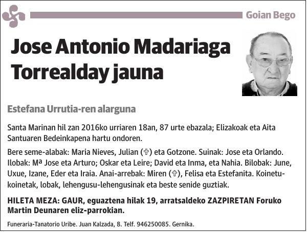 Jose Antonio Madariaga Torrealday