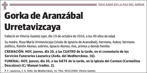 Gorka de Aranzábal Urretavizcaya