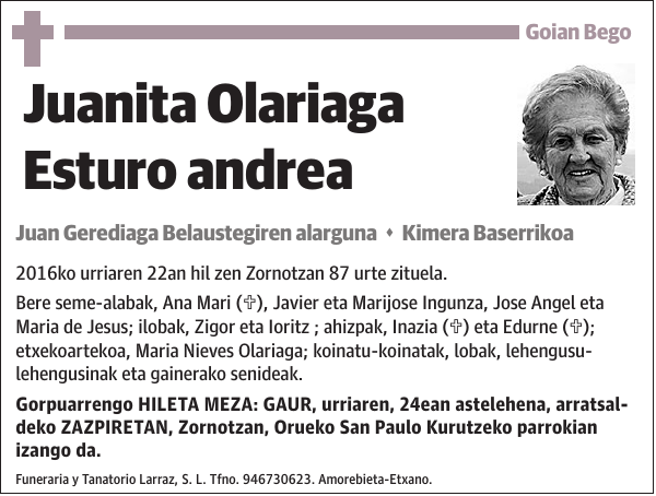 Juanita Olariaga Esturo