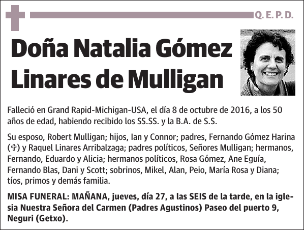 Natalia Gómez Linares de Mulligan