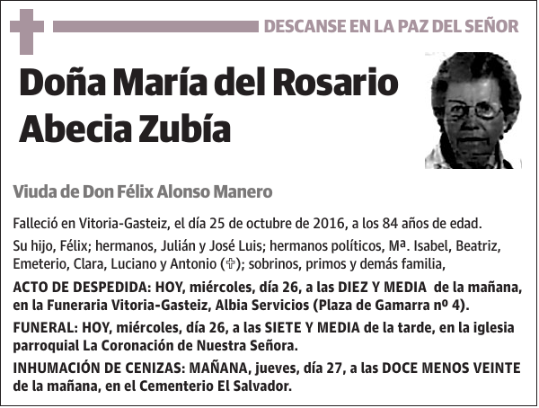 María del Rosario Abecia Zubía