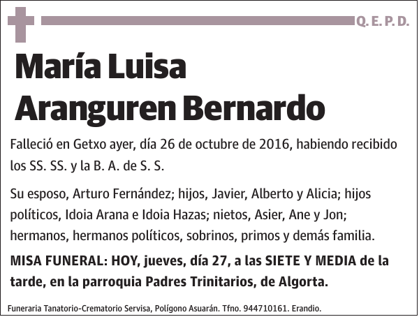 María Luisa Aranguren Bernardo