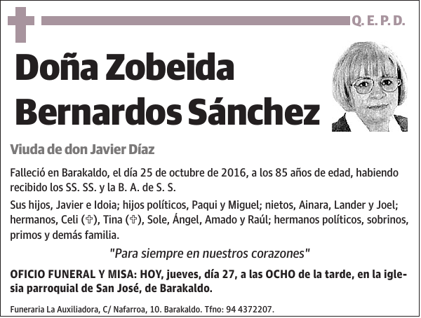 Zobeida Bernardos Sánchez