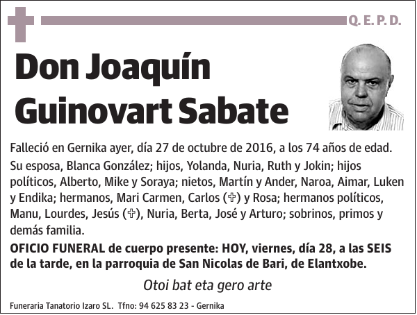 Joaquín Guinovart Sabate