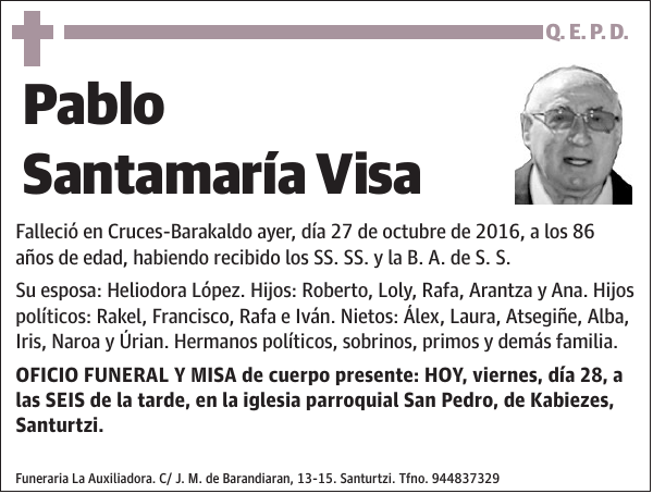 Pablo Santamaría Visa